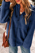 Sherpa Fleece Zip Front Drawstring Hood Drop Shoulder Pocketed Jacket